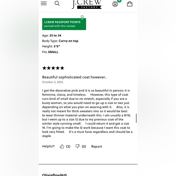 J Crew Factory Lady coat Black size 20 - Picture 5 of 6